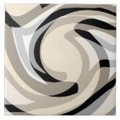 Schwarze Creme und Grau Fliese (Vorderseite)