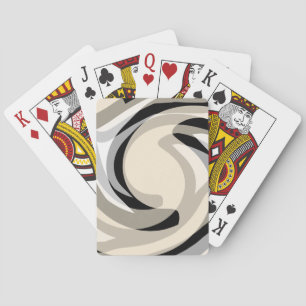 Schwarze Creme und Grau Spielkarten