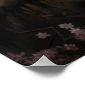 Schwarze Crow Art Printposter aus dunklem Cotattco Poster (Ecke)