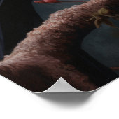 Schwarze Crow Art Printposter aus dunklem Cotattco Poster (Ecke)