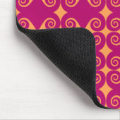 Schwarze Curly Diamond Muster Mousepad (Ecke)