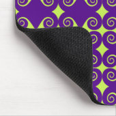 Schwarze Curly Diamond Muster Mousepad (Ecke)