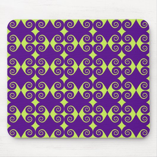Schwarze Curly Diamond Muster Mousepad (Vorne)