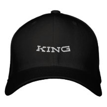 Schwarze Custom KING Name Visor-Mütze Stylische Mä