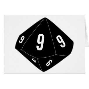 Schwarze D10-Tischnummer