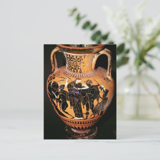 Schwarze Dachvase Postkarte (Stehend Vorderseite)