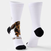 Schwarze Dackel als Badger Hundehund Hintergrund Socken (Gewinkelt)