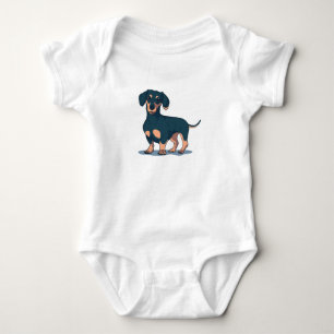 Schwarze Dackel Baby Strampler