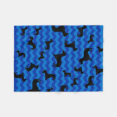 Schwarze Dackel Fleecedecke (Vorderseite (Horizontal))