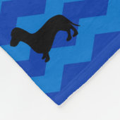 Schwarze Dackel Fleecedecke (Ecke)