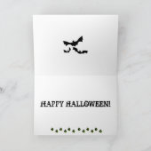 Schwarze Dackel-Halloween-Kürbis-Gruß-Karte Karte (Innenseite)