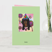 Schwarze Dackel Karte (Rückseite)