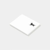 Schwarze Dackel Post-it Klebezettel (angewinkelt)