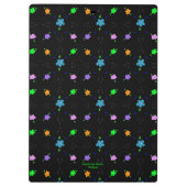 Schwarze-Daisy-Schreibunterlage Klemmbrett (Rückseite)
