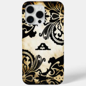 Schwarze Damaskus Personalisierte iPhone Gehäuse w Case-Mate iPhone Hülle (Rückseite)