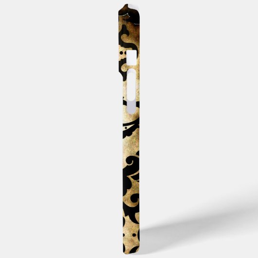 Schwarze Damaskus Personalisierte iPhone Gehäuse w Case-Mate iPhone Hülle (Rückseite / Links)