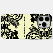 Schwarze Damaskus Personalisierte iPhone Gehäuse w Case-Mate iPhone Hülle (Rückseite (Horizontal))