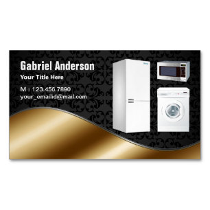 Schwarze Damast Gold Haushaltsgeräte Reparatur Magnetische Visitenkarte
