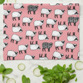 Schwarze Damast Handtuch (Gefaltet)