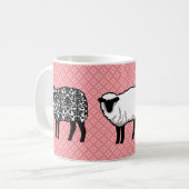 Schwarze Damast Kaffeetasse (Vorderseite Links)