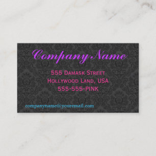 Schwarze Damast-Visitenkarte Visitenkarte