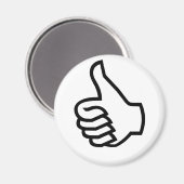 Schwarze Daumen hoch Magnet (Vorderseite/Rückseite)