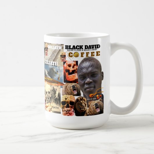 Schwarze DAVID Tasse (Rechts)