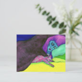 Schwarze Decke 2 Postkarte (Stehend Vorderseite)