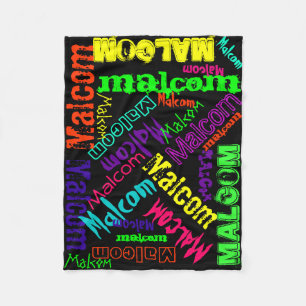 Schwarze Decke Bunte Helle Neon-Namenscollage