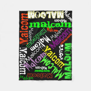 Schwarze Decke Bunte Helle Neon-Namenscollage