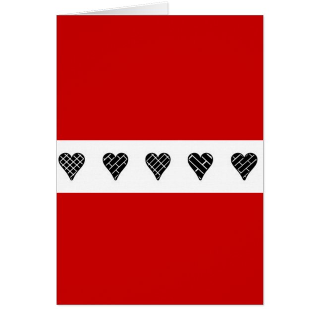 Schwarze dekorative Herzen (Vorne)