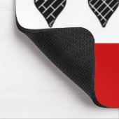 Schwarze dekorative Herzen Mousepad (Ecke)