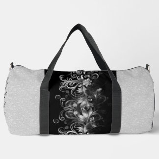 Schwarze dekorative personalisierte duffle bag
