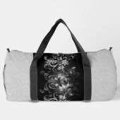 Schwarze dekorative personalisierte  duffle bag (Rückseite)