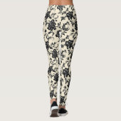 Schwarze Delikatüre Leggings (Rückseite)