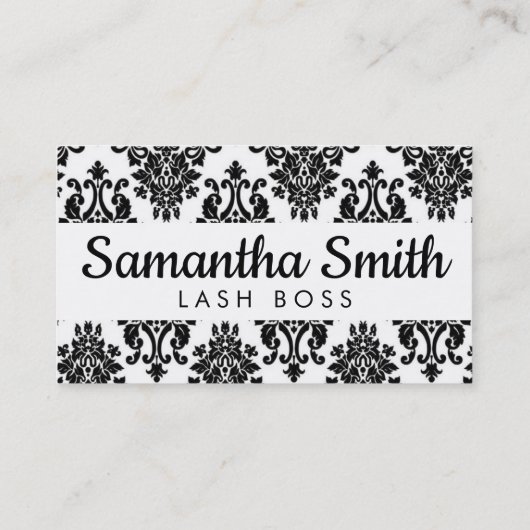 Schwarze Demask Wimperntusche oder Visitenkarte (Rückseite)