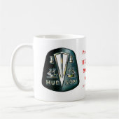 Schwarze der Hudson-Emblem-Tasse Kaffeetasse (Links)