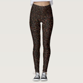 Schwarze der Schein-Leggings der Silber-und Leggings