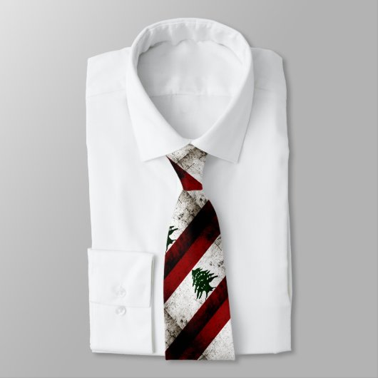Schwarze der Schmutz-Libanon-Flagge Krawatte (Gebunden)