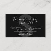 Schwarze Dermaplanierung nach der Behandlung Posti Visitenkarte (Vorderseite)