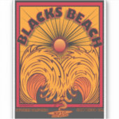 SCHWARZE DES STRANDES SAN DIEGO KALIFORNIEN AUFKLEBER (Vorderseite)