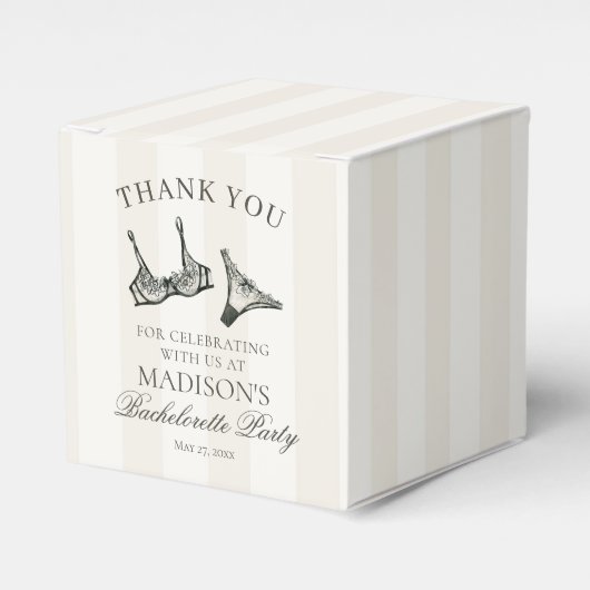 Schwarze Desserts zum Junggesellinnenabschied und  Geschenkschachtel (Vorderseite)