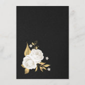 Schwarze Details aus weißem Gold Begleitkarte (Rückseite)