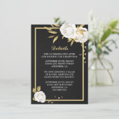 Schwarze Details aus weißem Gold Begleitkarte (Stehend Vorderseite)