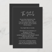 Schwarze Details Karte Schwarz/Weiß minimalistisch (Vorne/Hinten)