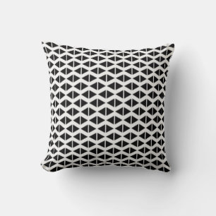Schwarze Diamanten Abstrakter Druck Minimalistisch Kissen