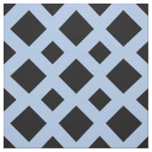 Schwarze Diamanten auf hellblauem geometrischem Stoff (Muster)