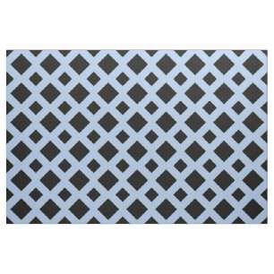 Schwarze Diamanten auf hellblauem geometrischem Stoff