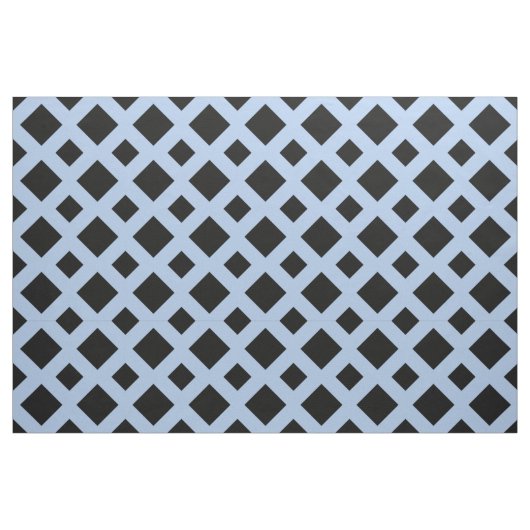 Schwarze Diamanten auf hellblauem geometrischem Stoff (Fat Quarter (45,7 x 55,9 cm))