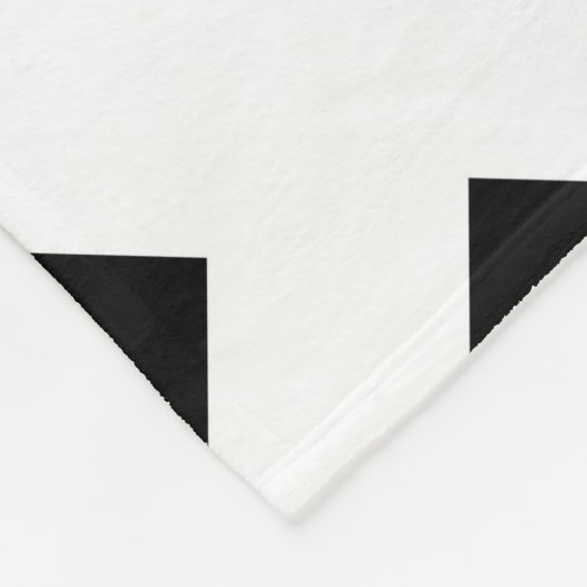 Schwarze Diamanten auf Weiß Fleecedecke (Ecke)